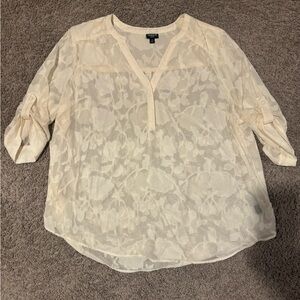 Torrid Harper Clip Chiffon Pullover 3/4 Sleeve Blouse Plus Size 2